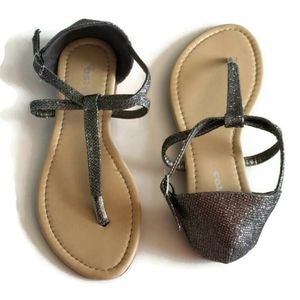 Silver Glitter Ositos Sandals